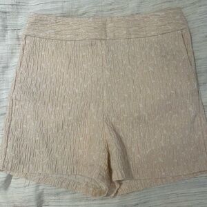 Express High Waist Textured Tan Shorts